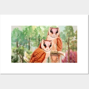 Owls in Tree Posters and Art